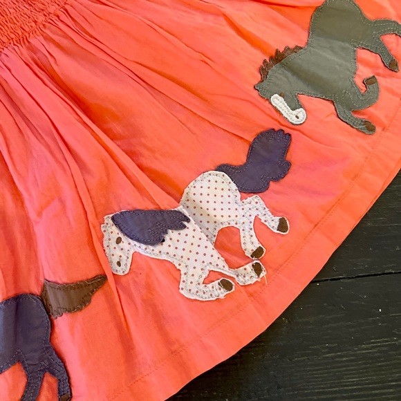 Mini Boden Coral Twirl Horse Appliqué Skirt M 7/8 - Picture 13 of 13